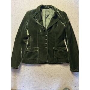 Velvet Jacket Small Romantic Whimsygoth Fairy Renaissance Olive Green